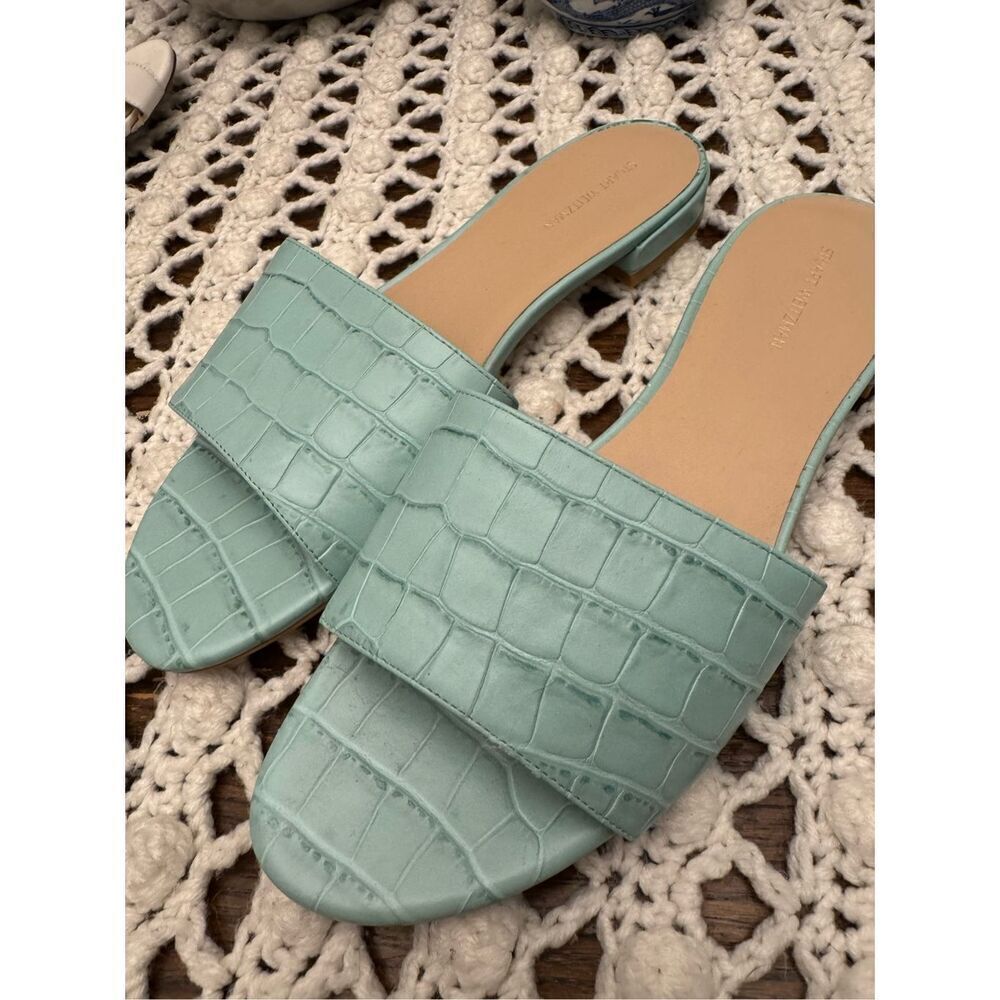 Stuart Weitzman Catherine Croc Effect Leather Sli… - image 3